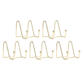 

5pcs Desktop Iron Decorative Living Room Picture Frame Non Slip Solid Office Stable Portable Easel Display Stand Home Universal