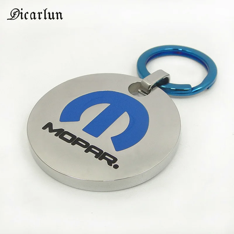 DICARLUN, нержавеющая сталь, автомобильный брелок Mopar, автомобильный брелок с логотипом Chrysler, Синий брелок, аксессуары для ключей, подарки для любителей автомобилей