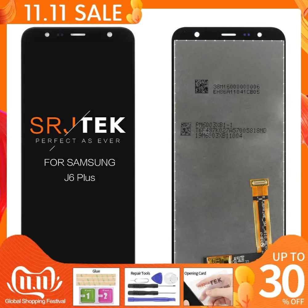 ЖК-дисплей TFT для Samsung Galaxy J6 Plus сенсорный экран J4 J415 дигитайзер экрана панель в