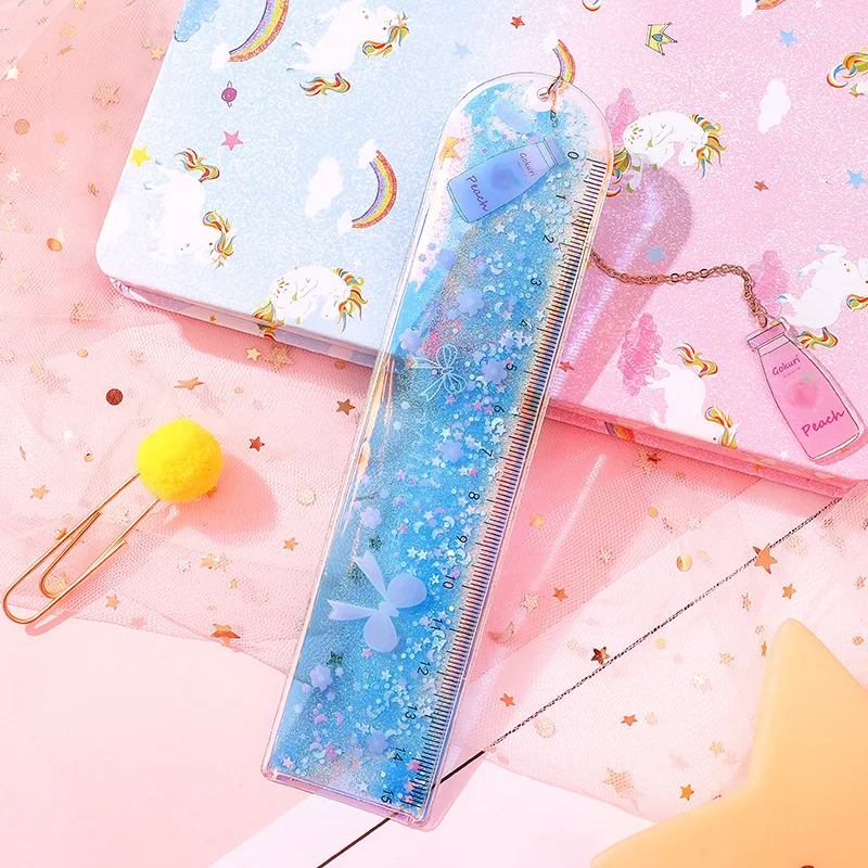 1 шт. поток масла песок линейки закладки Kawaii Лазерная девушка шаблон для рисования кружево швейная Линейка Канцелярские товары Офис школа