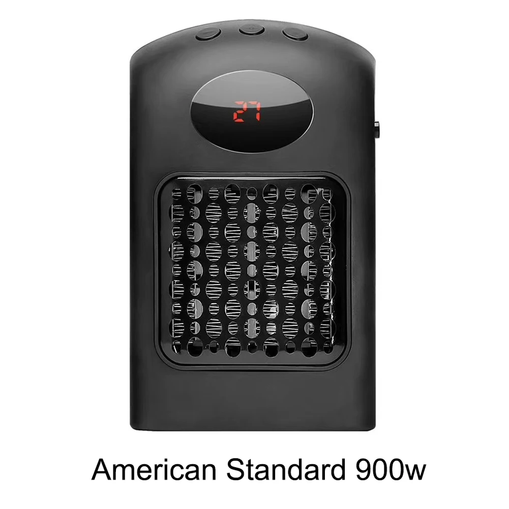 US Plug Black 900 Вт маленький вентилятор для обогрева портативный Электрический обогреватель нагревательный радиатор обогреватель для общежития Дома Офиса - Комплект: US Plug Black