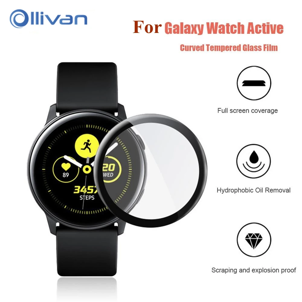 Для galaxy watch active 6D изогнутый протектор для samsung galaxy watch active SM-R500 полный охват мягкий экран защитная пленка