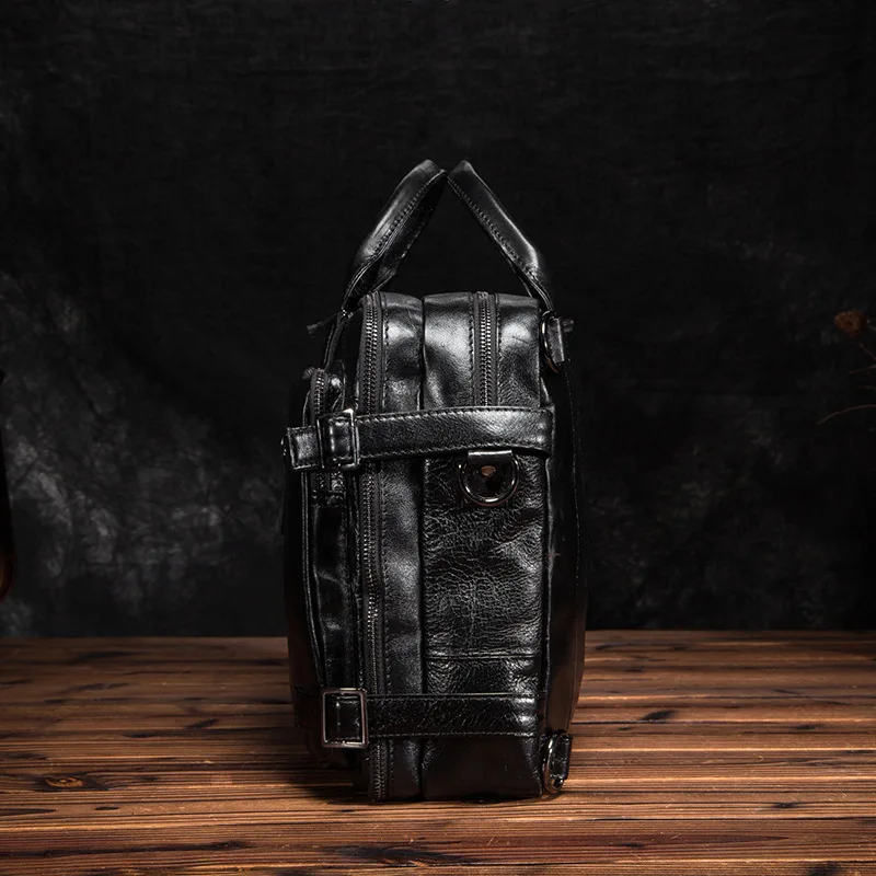 Винтажный Мужской рюкзак из натуральной кожи Rugzak Mannen Plecak Skorzany Mochila Masculina Luxo Couro legimo Impermeavel