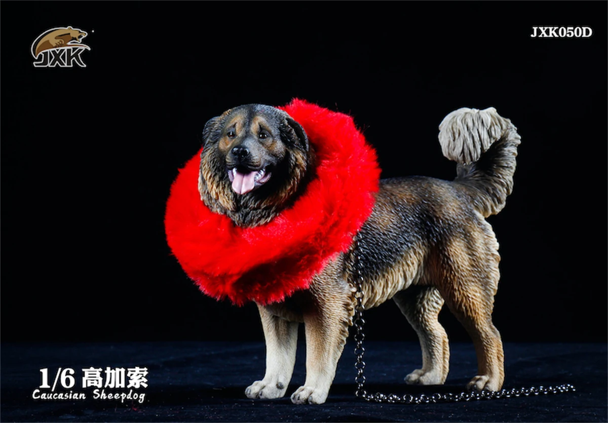 JXK 1/6 Caucasian Sheepdog Dog Pet Figure Animal Model