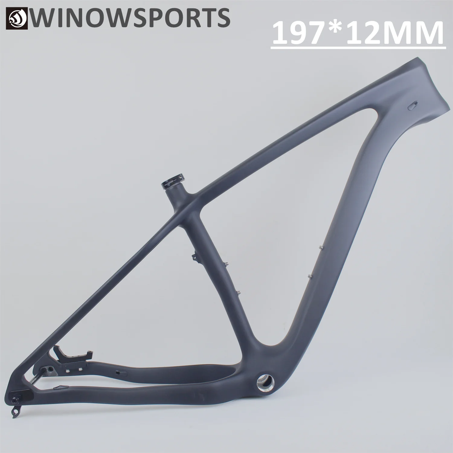 WINOWSPORTS новая карбоновая велосипедная Рама 26er mtb Снежный жир велосипедная Рама два положения 4," или 5,05" шины 197x12 мм углеродный фэтбайк