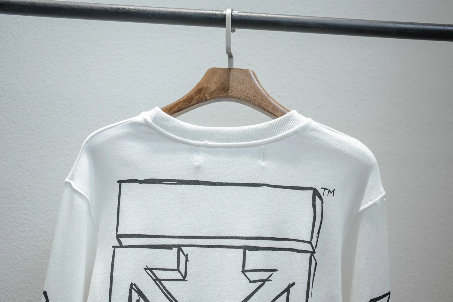 Off-white Street Хип-хоп граффити трехмерная стрелка полоса печать Толстовка для мужчин и женщин