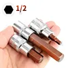 1PC 1/2‘ Drive Hex Bit Sockets H4 H5 H6 H7 H8 H9 H10 H12 H14 H19 Metric Screwdriver Bit Sockets Hand Tool Socket Joint Hexagonal ► Photo 1/6