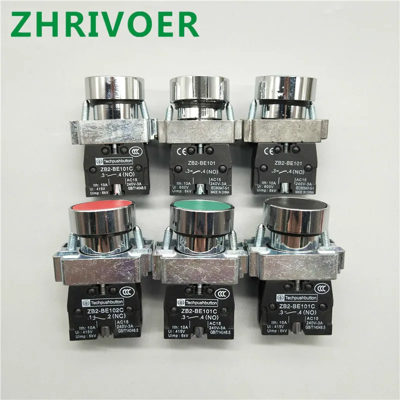 22 мм XB2-BA31 XB2-BA42 Мгновенный кнопочный переключатель 10A 240V ~ 3A круговой маленькая
