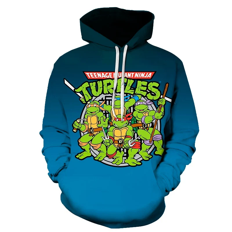 WS12009 new spring and autumn men and women hooded ninja turtle costume long-sleeved sweatshirt fashion suit hoodie S-6XL - Цвет: WS12009