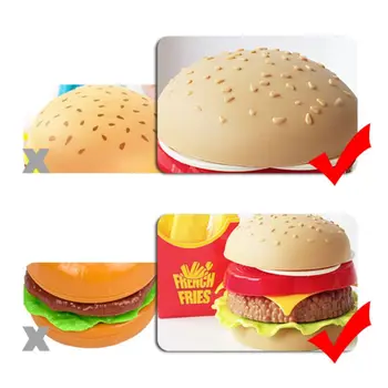 

1 Set Kids Hamburger Toy Congnitive Puzzle Aid Play House Tools Children Gift R7RB
