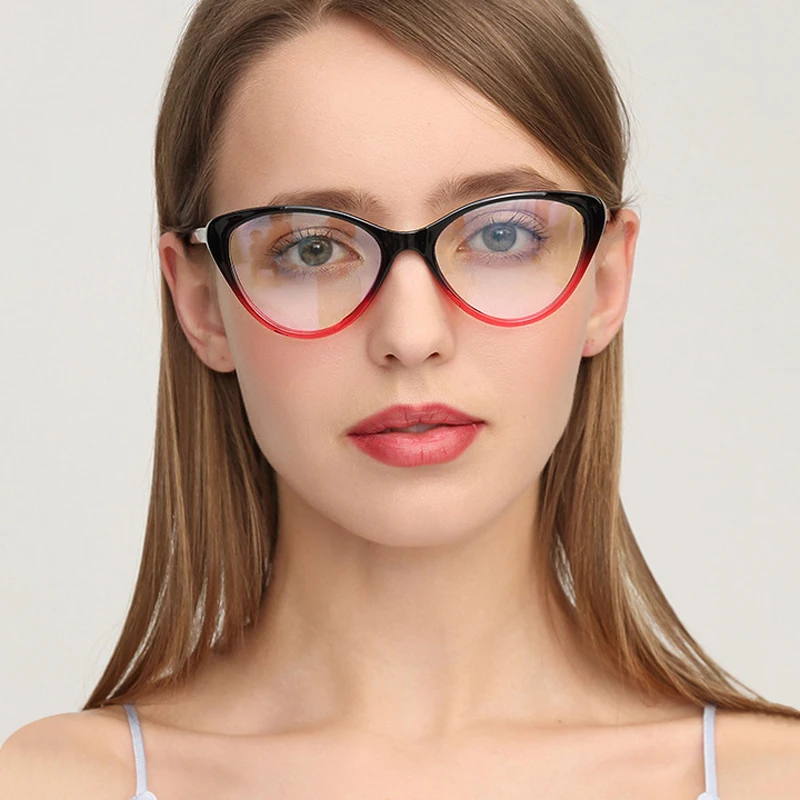 Elbru кошачий глаз очки оправа женские очки для работы за компьютером близорукость винтажные женские очки оправа с прозрачными линзами очки