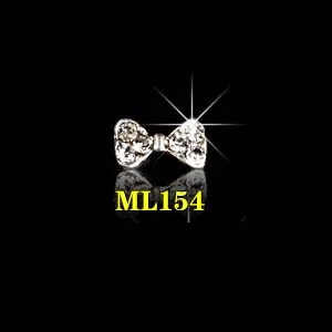 (10pcs)ML154 Стразы для нейл-арта, сплав, бант для украшения ногтей, сделай сам, блестящий бант для ногтей, украшение для ногтей, маникюр, 10 шт./лот, шпильки - Цвет: (10pcs)ML154
