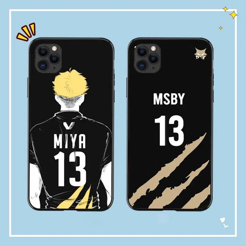Чехол для телефона Miya Atsumu Haikyuu iphone 13 8 7 6 6S Plus X 5S SE 2020 XR 11 12 mini pro XS MAX | Мобильные