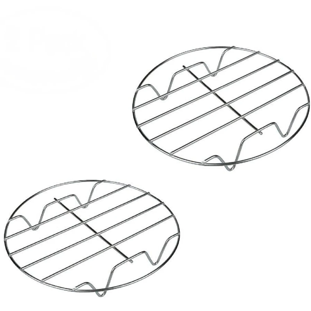 7Pcs/set Double Layer Baking Basket Stainless Steel Air Fryer Accessories Basket Tool 3.5 To 5.8QT Pot Holder Pizza Pan
