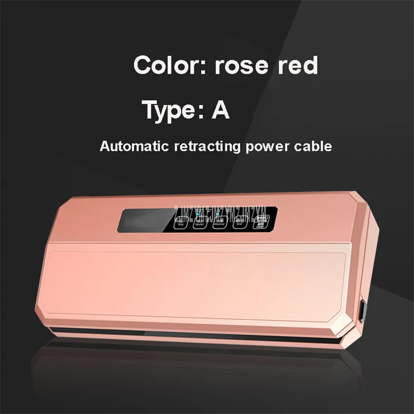 Type A Rose Red Автоматическая электрическая вакуумная упаковочная машина для пищевых продуктов бытовая/Коммерческая Влажная и сухая вакуумная закаточная машина для пищевых продуктов MT180-S - Цвет: Type A Rose Red