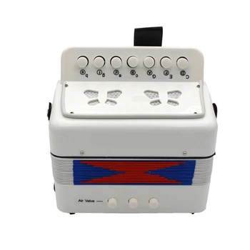 

SEWS-Mini 10 Button Children's Accordion Toy Supports Bass Chord 14 Notes, Early Childhood Children's Musical Toys
