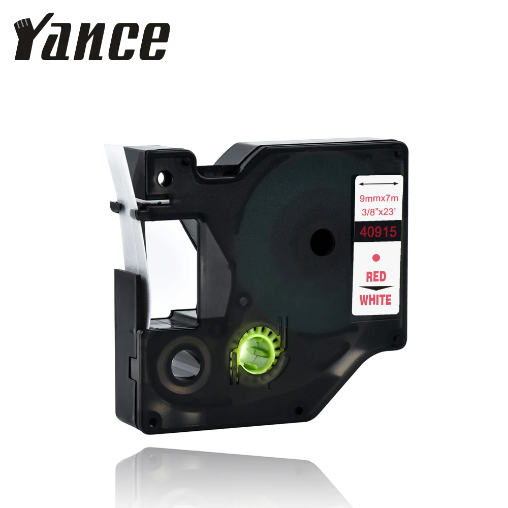 Yance 40915 красно Белая лента для этикеток фотопринтер диаметром 9 мм кассета Dymo LM160