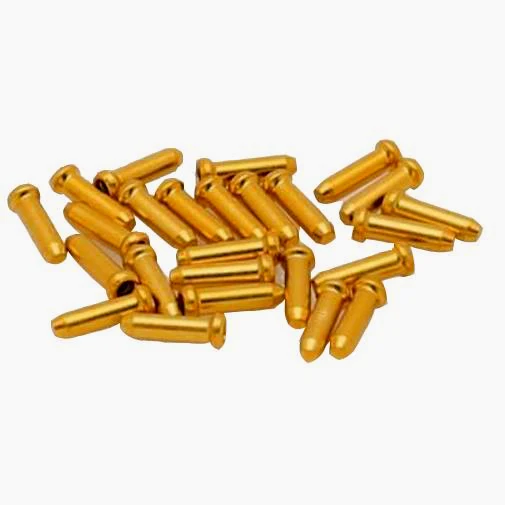 Cycling Equipments Brake Wire End Core Cap 50pcs/Set 50pcs/Set Cable Bicycle Accessory Shifter Aluminum Bike - Color: gold