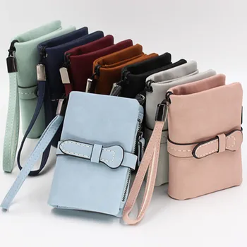 

Womens Wallets and Purses 2019 New Matte Zipper Short Multi-Function Mobile Phone carteira feminina billeteras para mujer