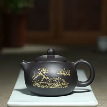 

Dark-red Enameled Pottery Teapot Yixing Teapot Black Gold Just Xi Shi Kettle Household Kung Fu Tea Have Distribution