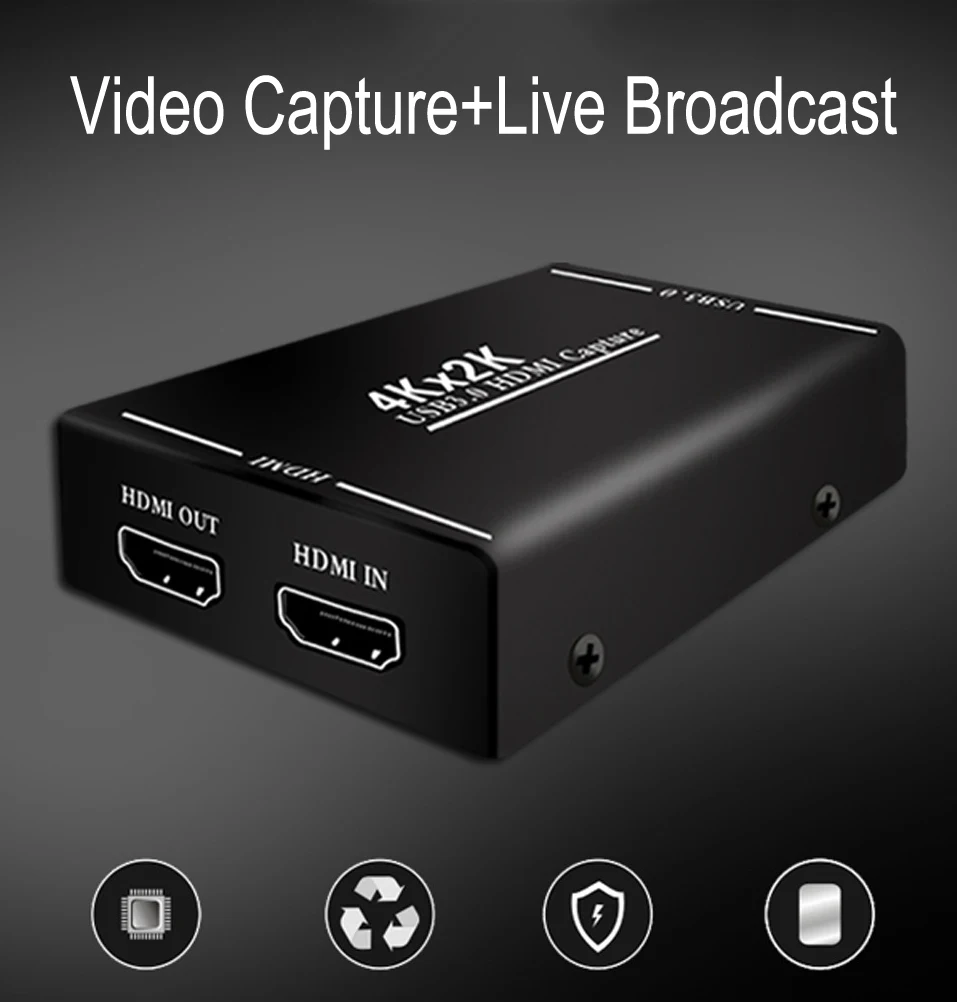 4K HDMI USB 3 0 видеокарта для захвата видео видеорегистратор OBS vMix Wirecast Potplayer VLC