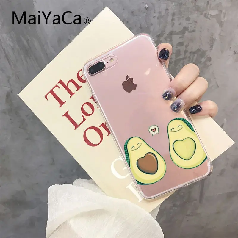 Мягкий силиконовый чехол MaiYaCa с мультяшным рисунком авокадо из ТПУ для iPhone 8 7 6 6S Plus X XS MAX 5 5S SE XR 10 Fundas Capa - Цвет: A4