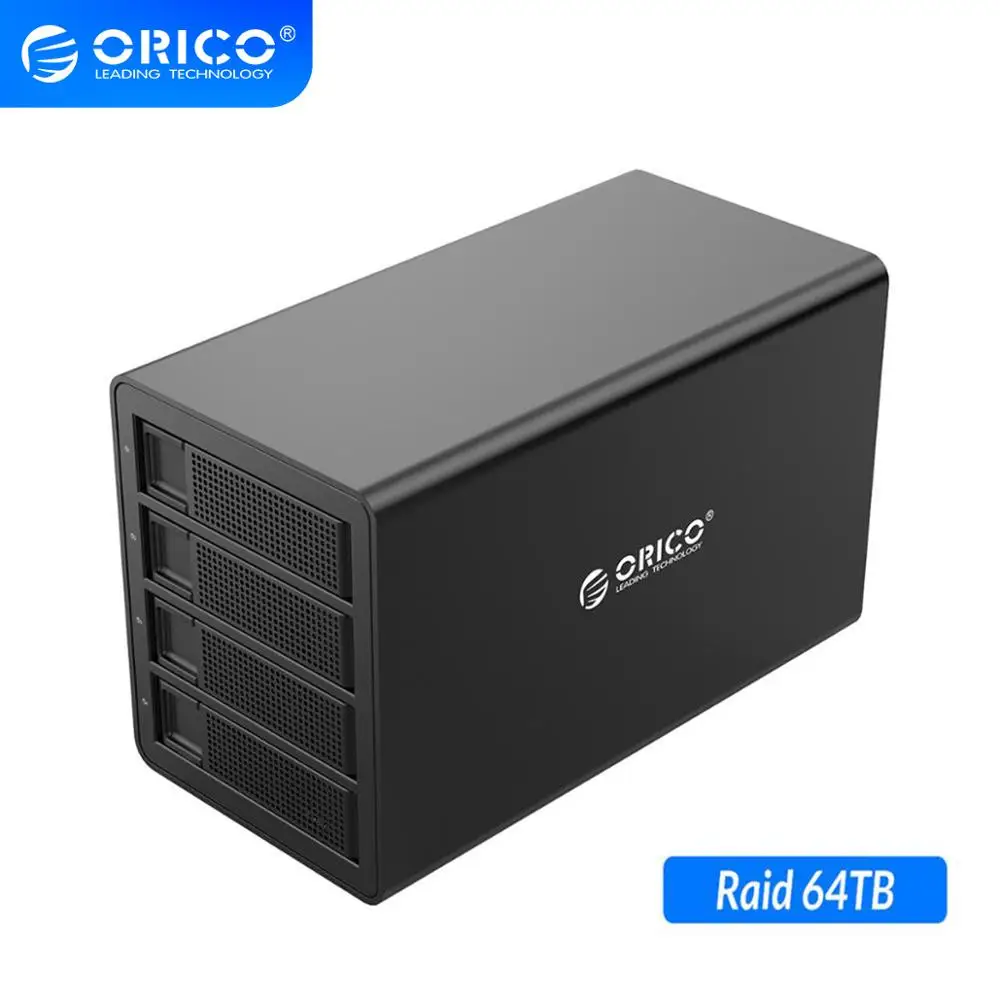 Корпус для жесткого диска ORICO 4 bay 3 5 корпус с интерфейсом USB3.0 на SATA RAID емкостью 64 ТБ
