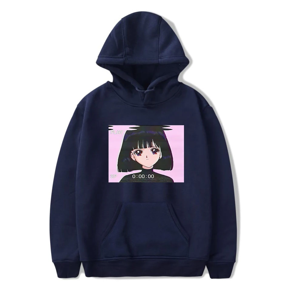 Эстетика Vaporwave толстовки для мужчин и женщин осень Лидер продаж модный принт Harajuku Толстовка японский Vaporwave толстовки повседневные топы
