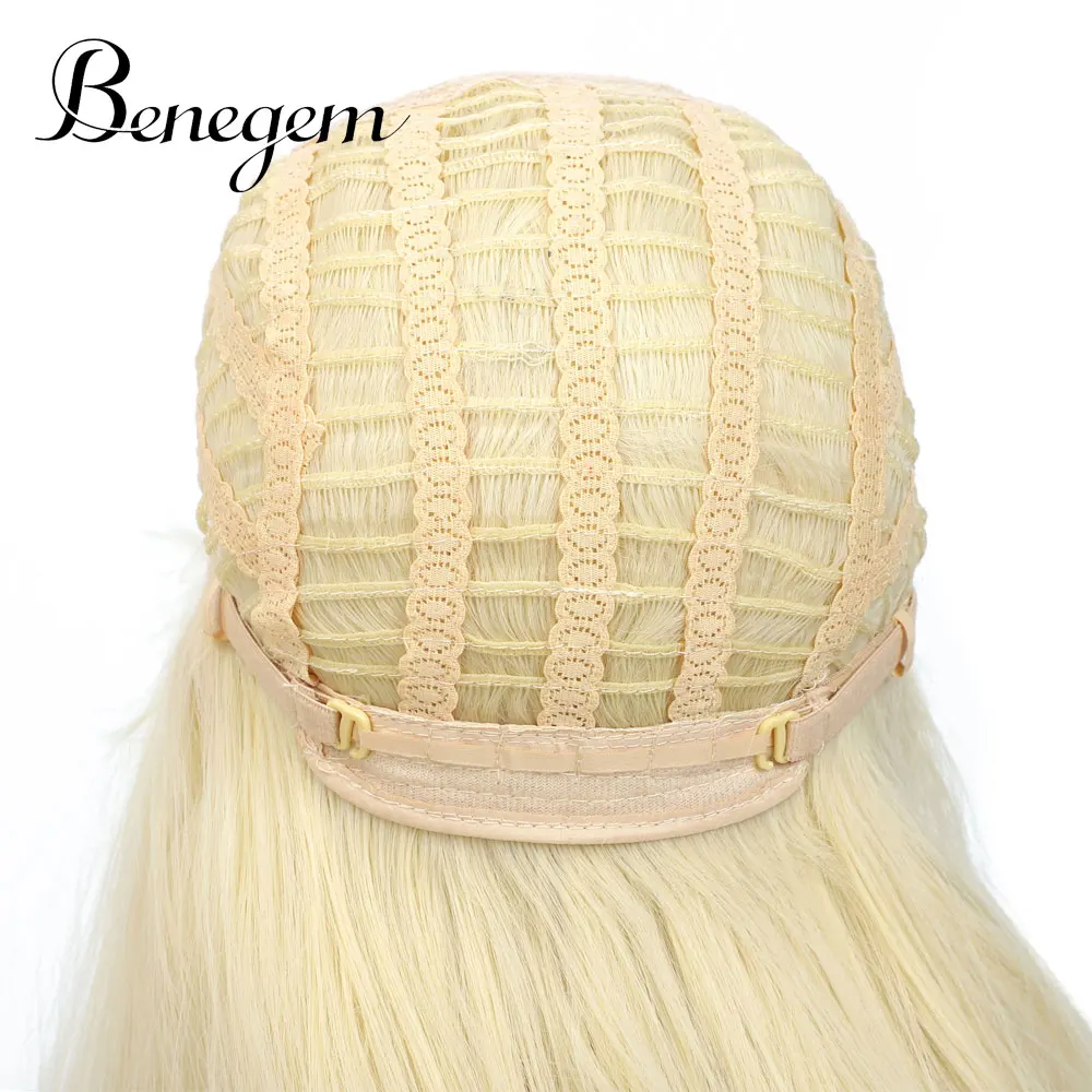 Benegem блонд боб парик с челкой короткий прямой не-кружевной синтетический женский парик косплей костюм цвет 613 блонд