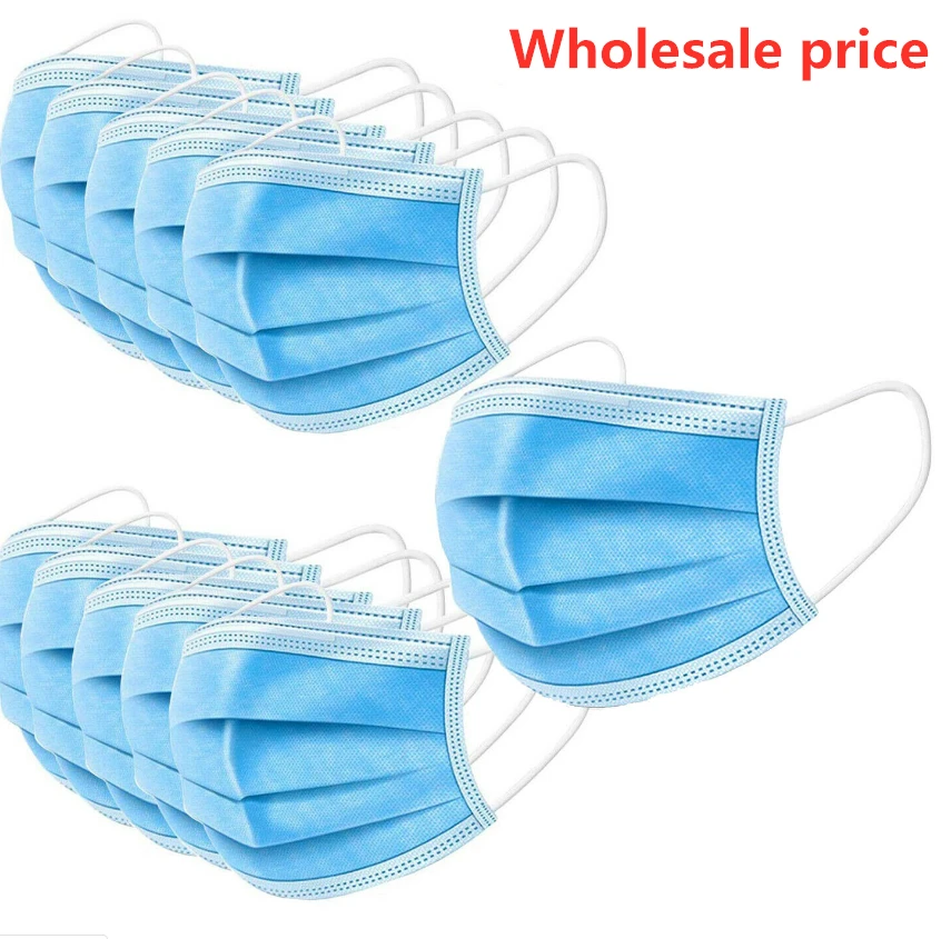

FDA CE Disposable Protective Mask 3 Layers Dustproof Facial Protective Cover Masks Maldehyde Prevent bacteria Mask