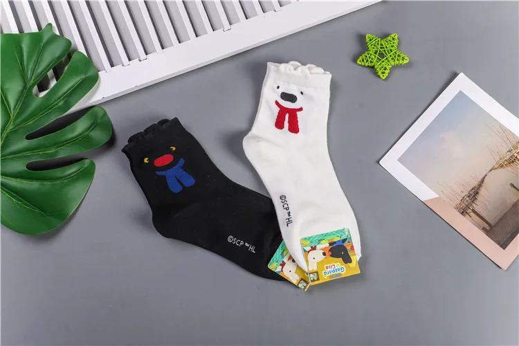 Женские носки с рисунками из мультфильмов; теплые милые носки Kawaii; забавная уличная одежда из хлопка; Модные Повседневные Дышащие носки в Корейском стиле; Calcetines Happy