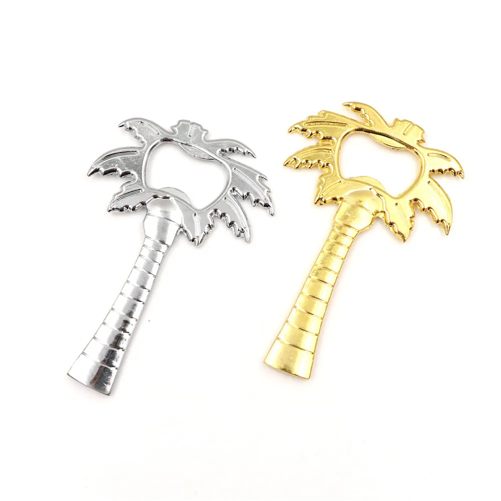 

1PCS Coconut Tree Beer Bottle Opener Wedding Favors Thanks Ceremony Gift Gold/Silver Tone