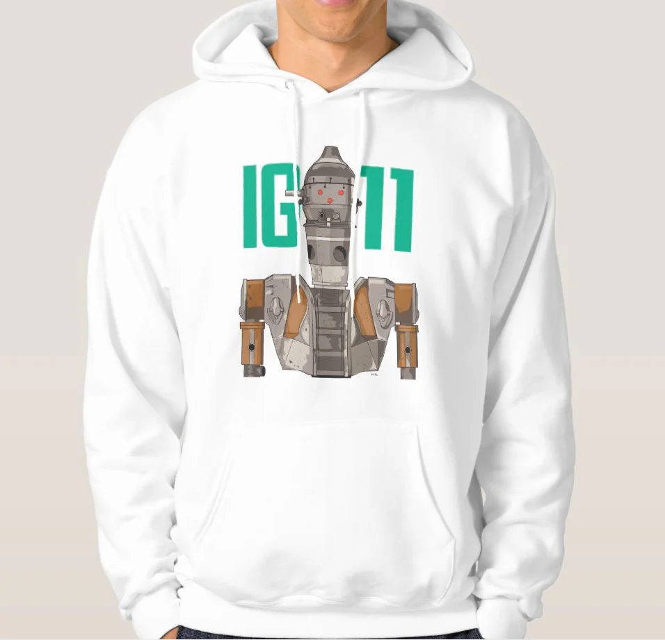 IG-11 толстовка унисекс с капюшоном с рисунком