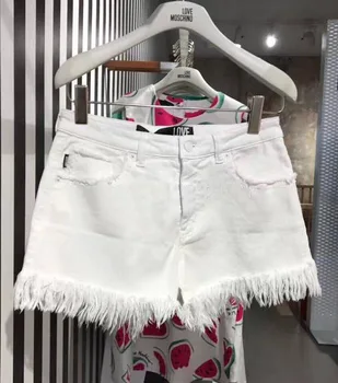 

17 Summer Joker Tassel Edge Low Waist Cowboy Shorts 7806
