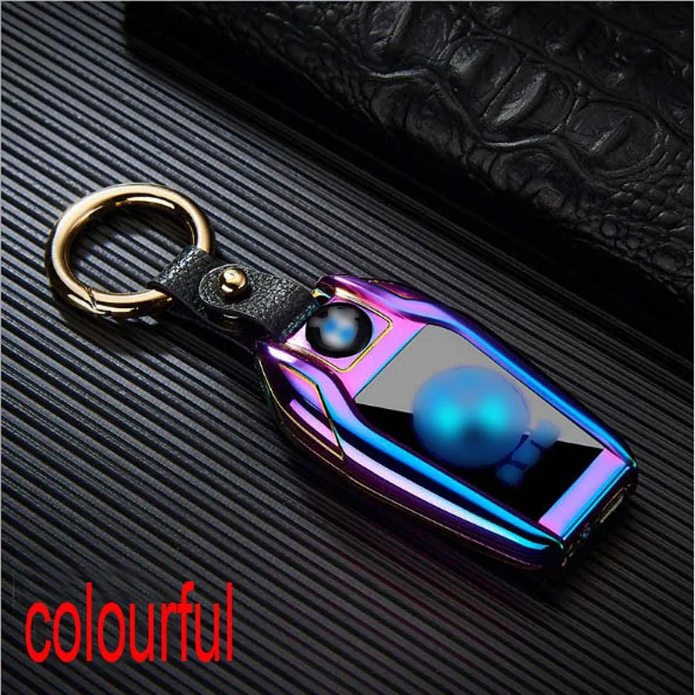 colourful USB Зажигалка светодиодный экран Ключ Пряжка - Color: colourful