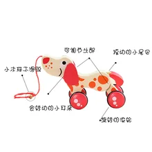 Высший сорт дерево животное курган стиль крепления проволоки игрушка творческий ходунки-трансформации