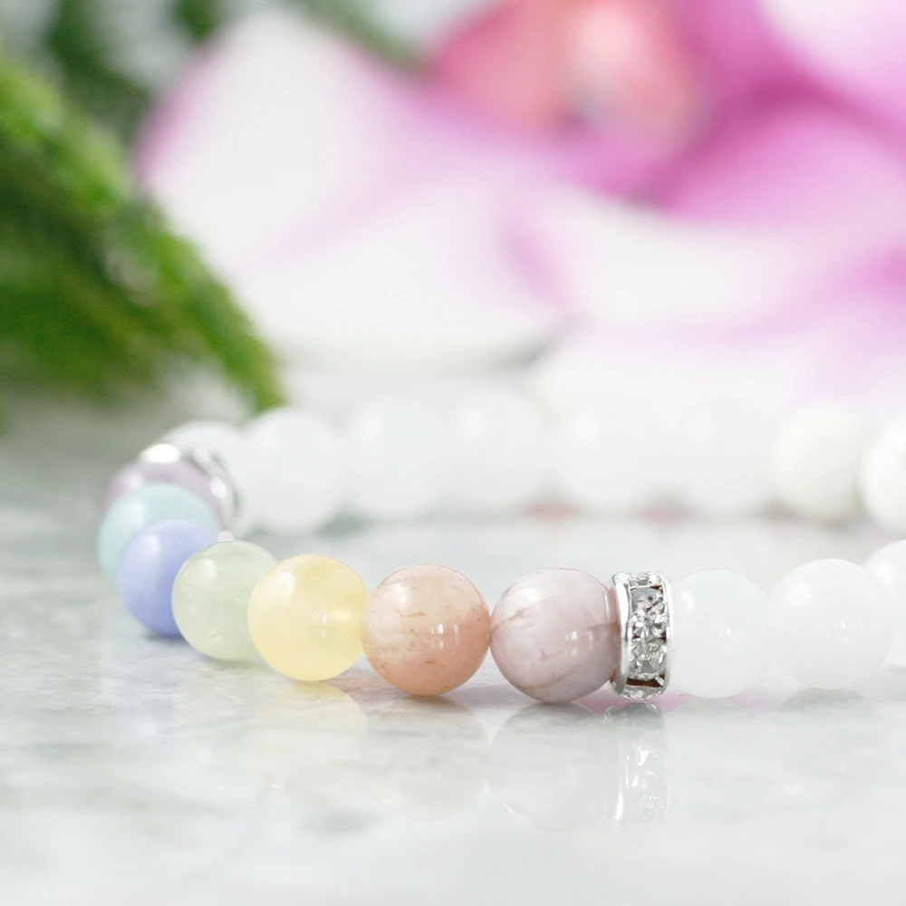 Ruberthen Белый Howlite рассеивающий браслет серебряный браслет из лавы браслет из бисера эфирное масло тревога браслет мраморный браслет с драгоценным камнем
