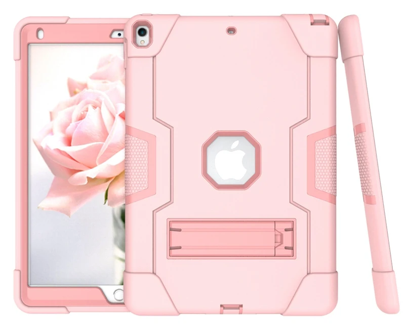Rose Gold Для Apple iPad Air 3 10,5 Броня противоударный гибридный защитный чехол-подставка для iPad Pro 10,5 - Цвет: Rose Gold