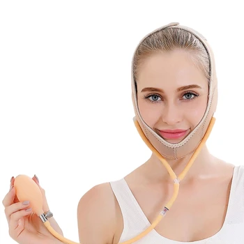 

Nude Air Press Lift Up Belt Face-Lift Mask Massager V-Line Cheek Chin Slimming Belt Face Shaper For Weight Loss Skin Care Beau