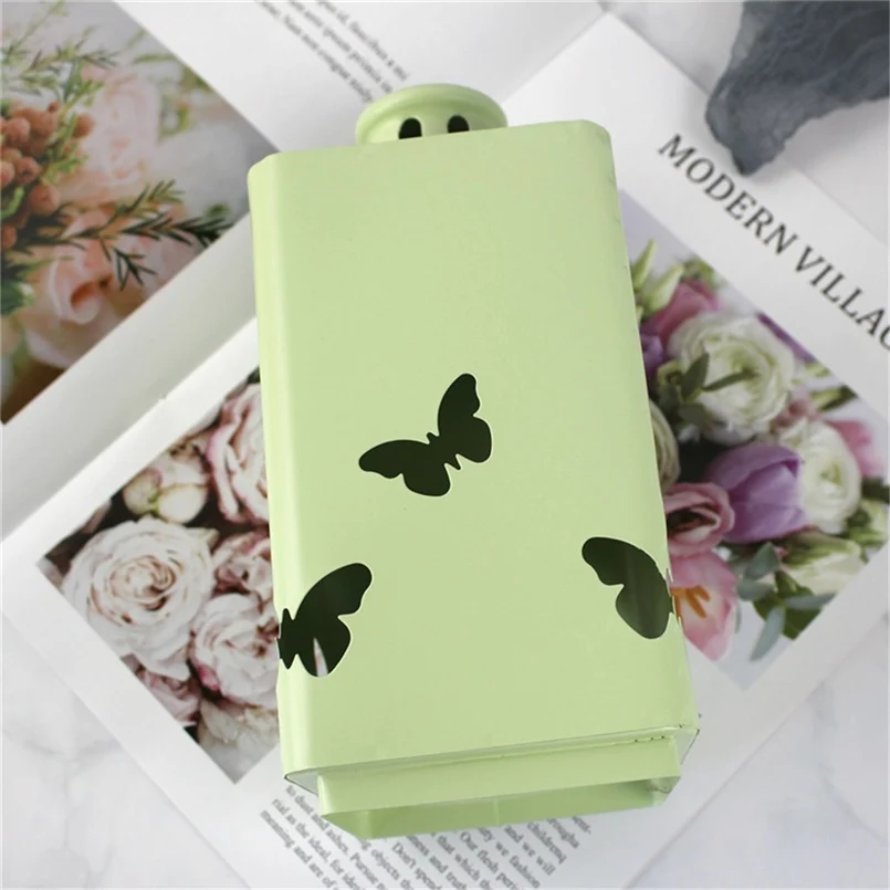 American candlestick wrought iron pink green metal candlestick lantern home decoration wind lamp candlestick lamp soft 30O16 (3)