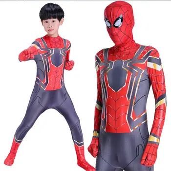 

Kids Adult Homecoming Spiderman Cosplay Zentai Iron Spider Man Costume Superhero Bodysuit Suit Jumpsuit Boy Children