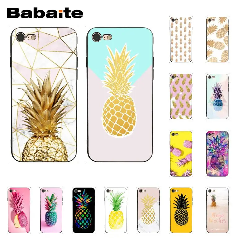 Summer Pineapple Fruit Food Marble Phone Case for iphone 11 12 Pro Max X XS MAX 6 6S 7 7plus 8 8Plus 5 5S XR 12mini |