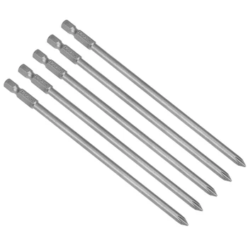

uxcell 5 Pcs 1/4 Shank 150mm Length 5mm Phillips PH1 Magnetic S2 Screwdriver Bits