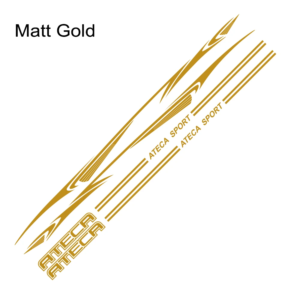 Matt Gold 2 шт. виниловая пленка для сиденья Ateca Arona, автомобильные наклейки, авто Стайлинг, тюнинг, спортивные декоративные наклейки, водостойкие тюнинговые автомобильные аксессуары - Название цвета: Matt Gold