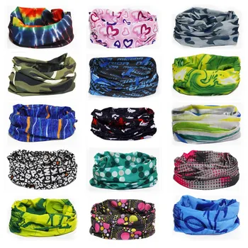 

28 Style Camouflage Polyester Scarves Half Face Mask Outdoor Sport Cycling Bandanas Seamless Camping Hiking Headwear Magic Scarf