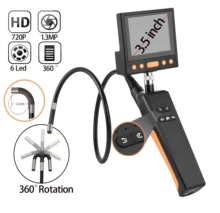 

360 Degree Rotary Endoscope 8MM Rotation Sewer Endoscopic Piping Steering Inspection Camera Articulate Video Borescope for Cars