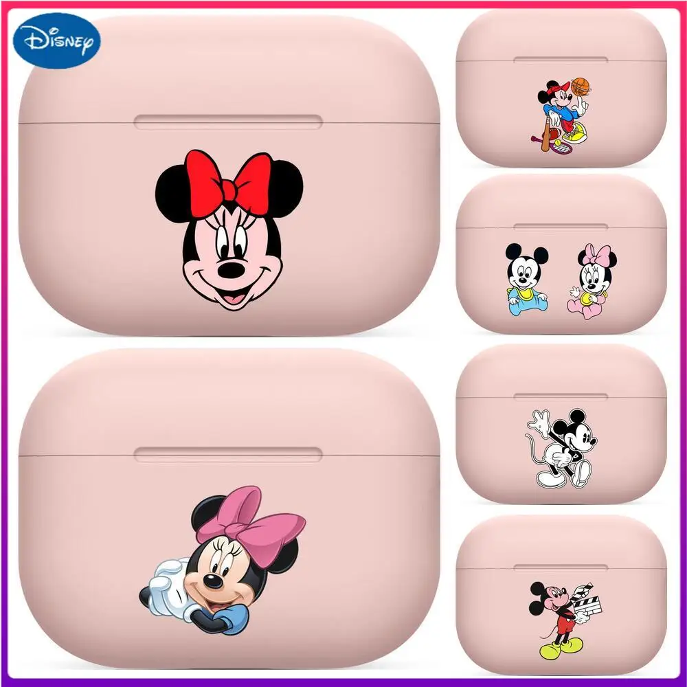 

Minnie Mickey Mouse For Airpods 1 2 pro case Protective Bluetooth Wireless Earphone Cover For Air Pods case air pod cases Pink c