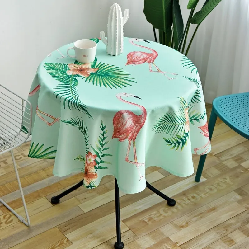  Nordic Style Round Tablecloth Simple Waterproof Restaurant Hotel Household Round Table Cloth Printi