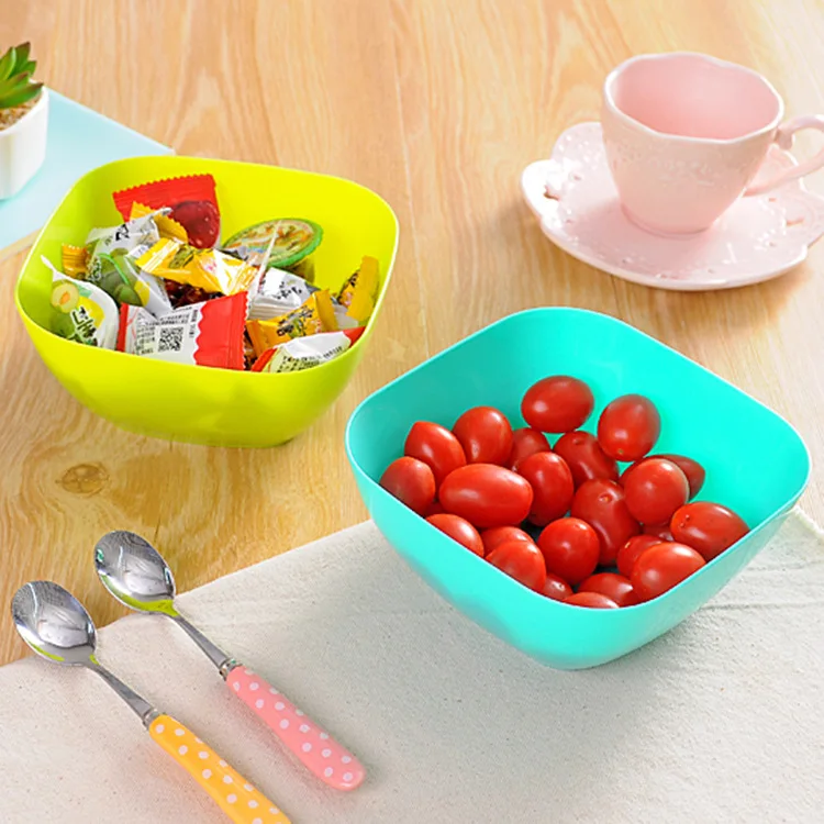 Thick Plastic Square Fruit Bowl Salad Bowl Food Sunflower Seed Water Fruit Bowl-Snacks Sugar Fruit Bowl Dried Fruit Bowl