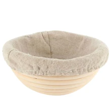 Хлебная корзина Banneton контейнер натуральный орнамент Многофункциональный ручной работы тесто круглый дом доказательство брожения ротанга практичный